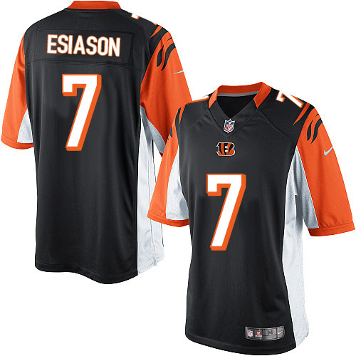 Men's Limited Boomer Esiason Nike Jersey Black Home - #7 NFL Cincinnati Bengals